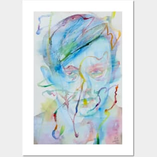 TRISTAN TZARA watercolor and acrylic portrait Posters and Art